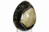 Septarian Dragon Egg Geode - Black Crystals #157899-2